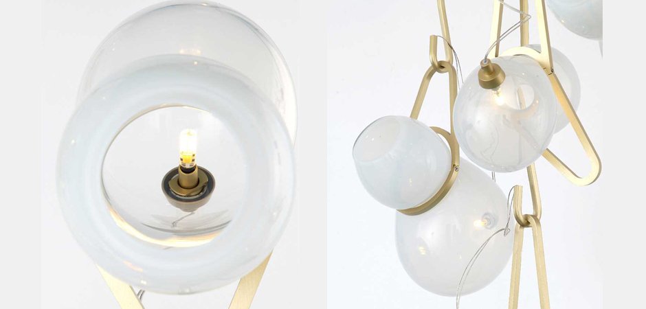 Люстра White glass trap Люстра White glass trap - Loft-Concept в Саратове