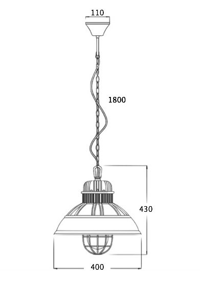 Подвесной светильник Loft Industrial Metal Cage Elder в Саратове