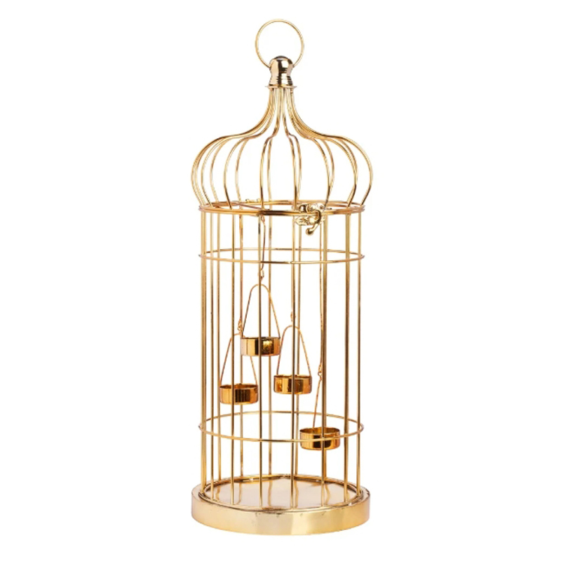 Подсвечник Cage Золотой в Саратове | Loft Concept 
