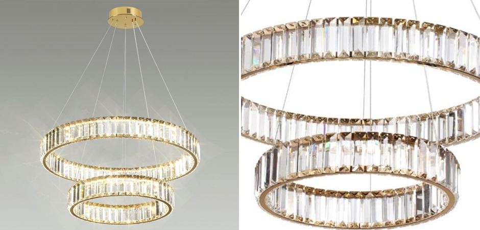 Люстра Хрустальная Ring Horizontal 2 кольца Люстра Хрустальная Ring Horizontal 2 кольца - Loft-Concept в Саратове
