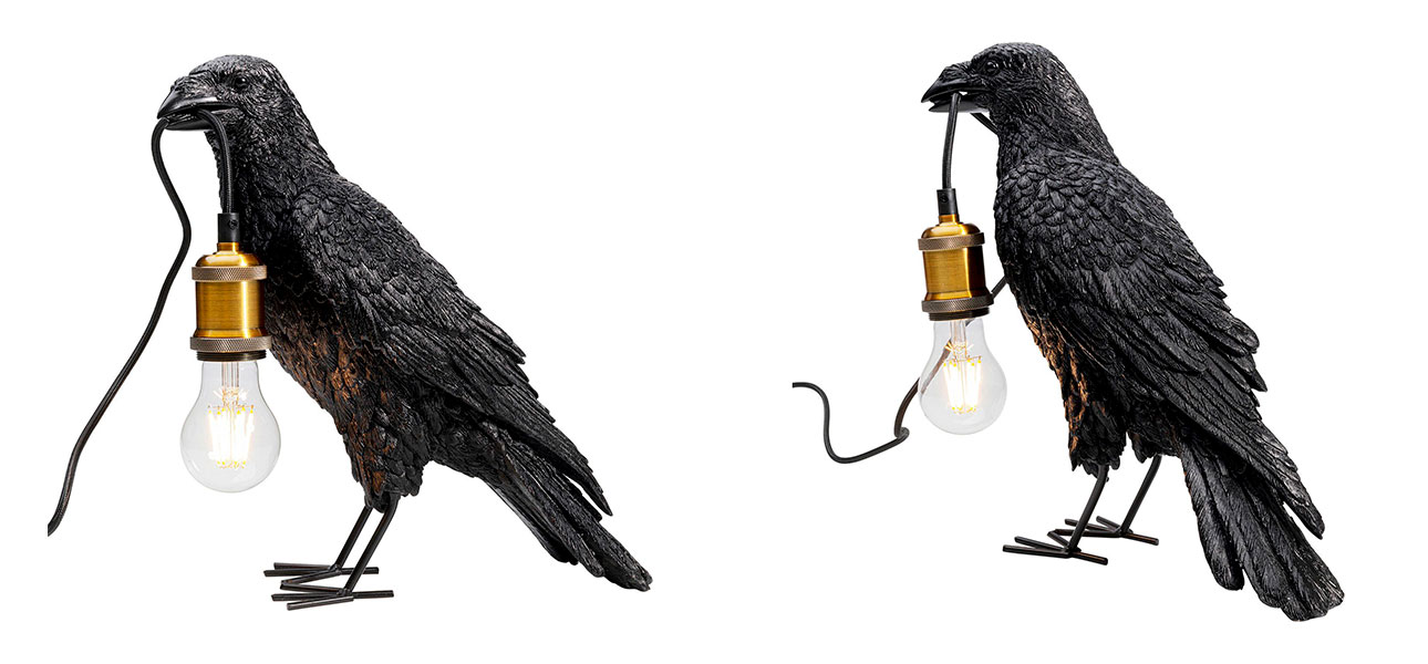 Настольная лампа Ворона Black Crow - фото №1