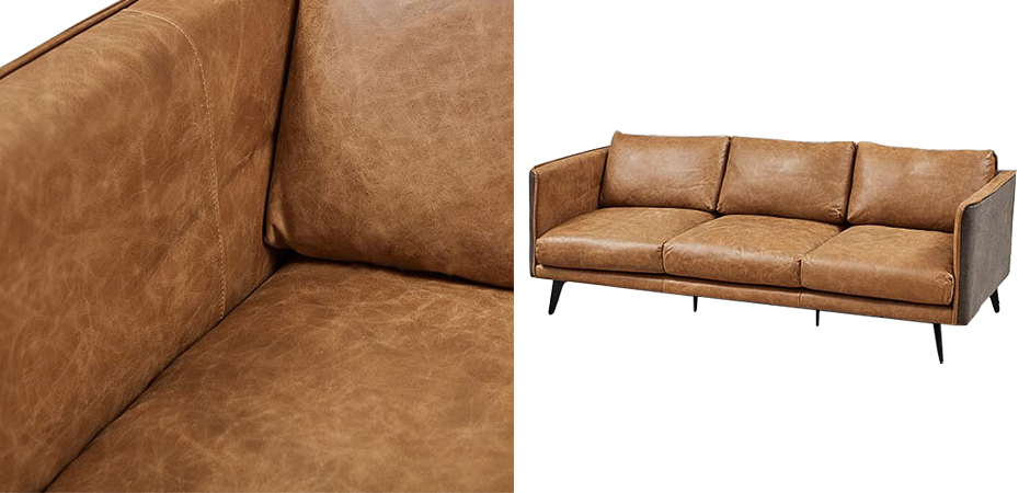 Диван Caramel Leather & Textiles Triple Sofa Диван Caramel Leather & Textiles Triple Sofa - Loft-Concept в Саратове