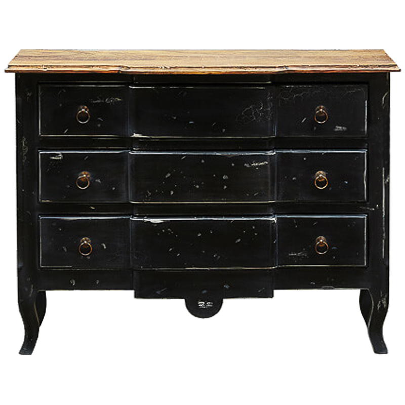 Комод в винтажном стиле Renee Black Vintage Commode Черный Коричневый Винтажный черный в Саратове | Loft Concept 