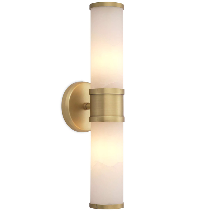 Бра Eichholtz Wall Lamp Claridges Double Латунь Бежевый в Саратове | Loft Concept 