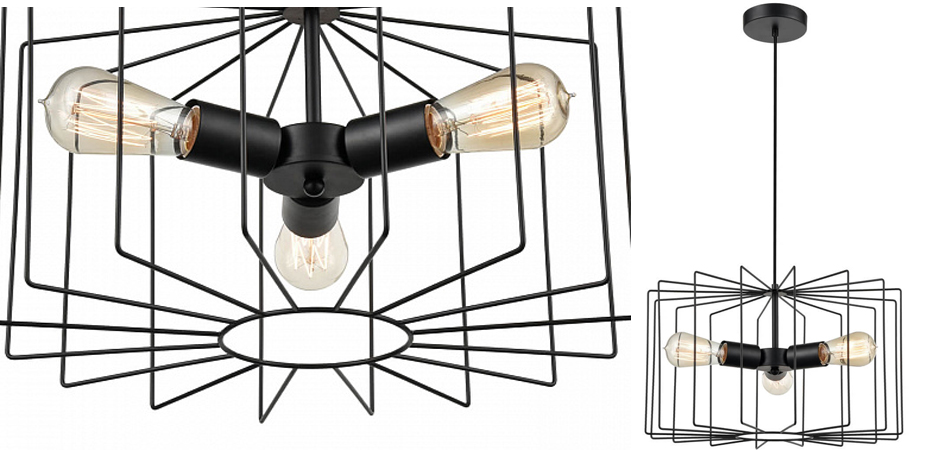 Люстра Cage Wire Color black Люстра Cage Wire Color black - Loft-Concept в Саратове