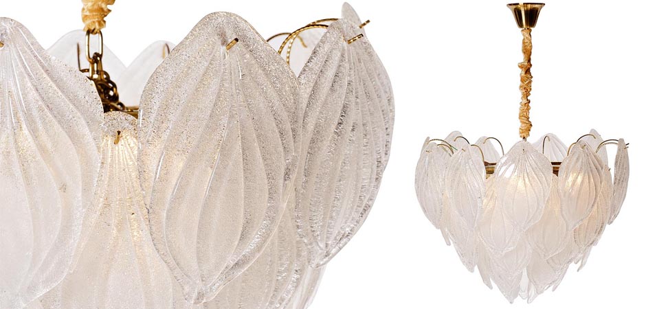 Люстра Textured Glass Chandelier Petal 8 Люстра Textured Glass Chandelier Petal 8 - Loft-Concept в Саратове