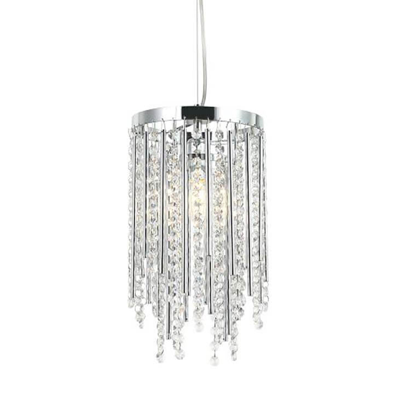 Подвесной светильник Crystal Wind Chimes Chrome Hanging Lamp Хром Прозрачный в Саратове | Loft Concept 