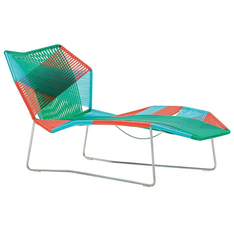 Шезлонг Moroso Chaise Longue Tropicalia Мульти Зеленый Красный Бирюзовый в Саратове | Loft Concept 