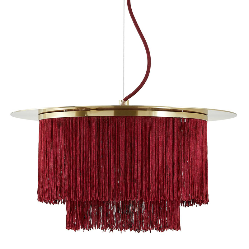 Люстра Houtique Chandelier Burgundy Бургундский красный Латунь в Саратове | Loft Concept 