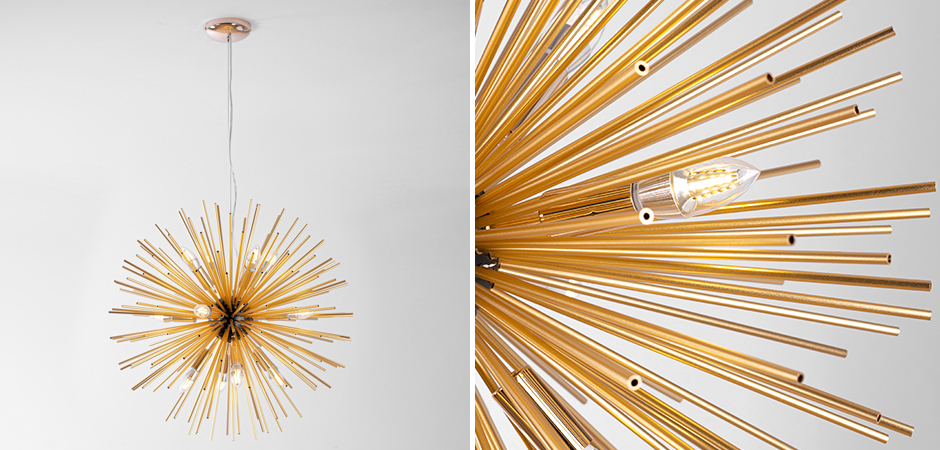 Huge Sputnik Chandelier Gold and Black Huge Sputnik Chandelier Gold and Black - Loft-Concept в Саратове