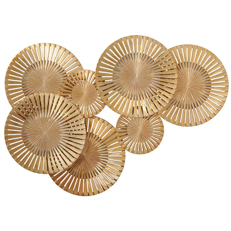 Арт-объект Apollo Gold Wall Plaque Disc gap 7 Золотой в Саратове | Loft Concept 