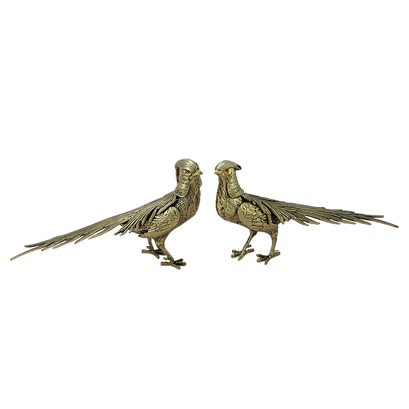 Статуэтка бронзовая пара Фазаны Bronze Birds Золотой Статуэтка бронзовая пара Фазаны Bronze Birds Золотой в Саратове | Loft Concept