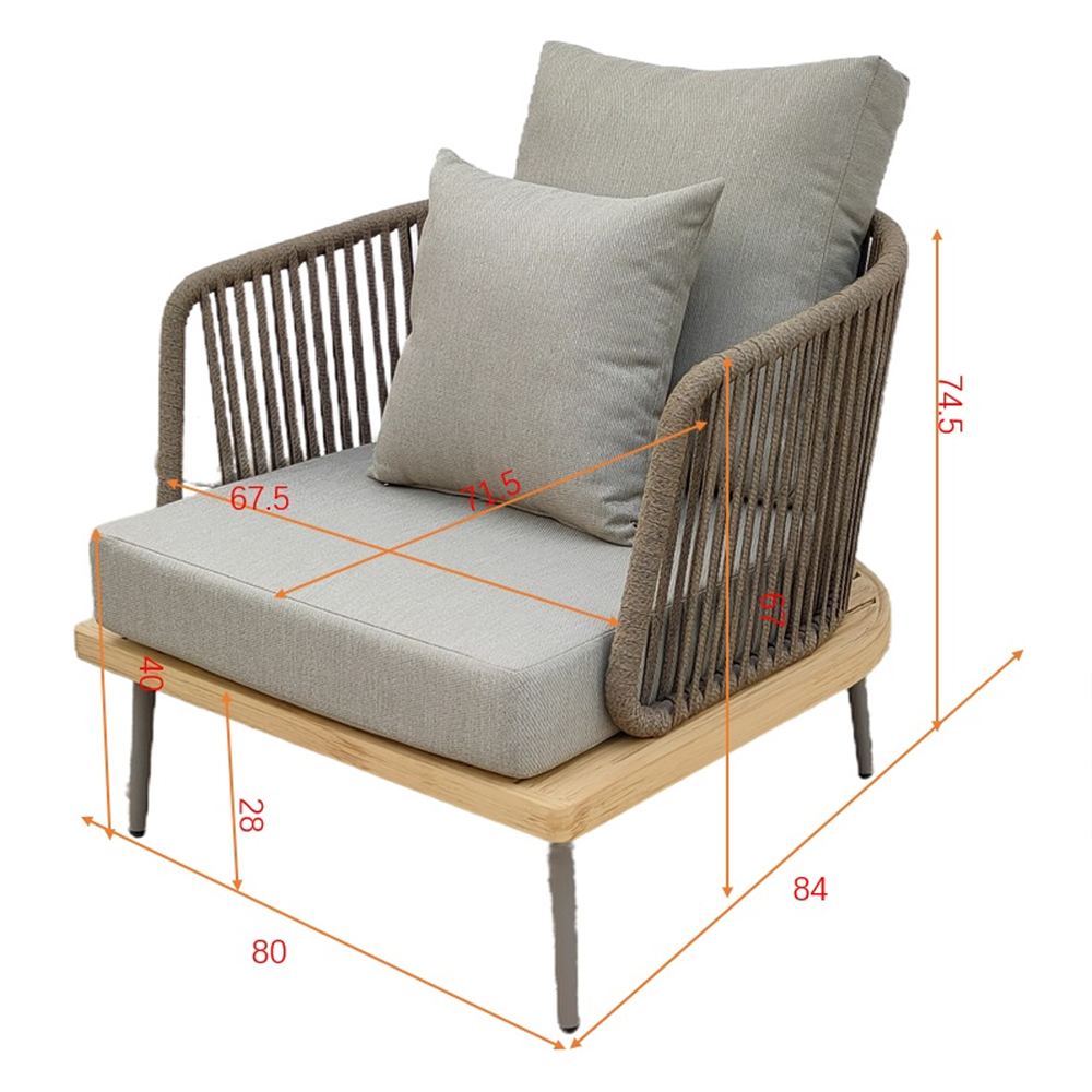Кресло уличное серое Street Comfort  в Саратове