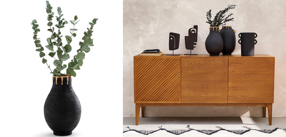 Ваза Ceramic Vase & Rattan D20 Ваза Ceramic Vase & Rattan D20 - Loft-Concept в Саратове