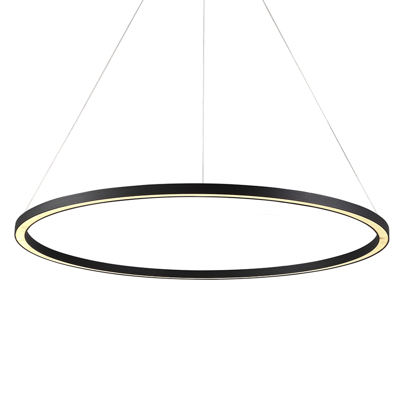 Люстра подвесная светодиодная кольцевая Ring Horizontal Черный Белый Золотой в Саратове | Loft Concept 