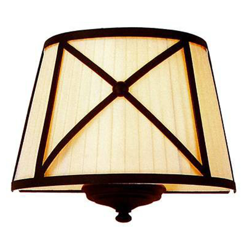 Бра Provence Lampshade Light Brown Wall Lamp Коричневый Бежевый в Саратове | Loft Concept 