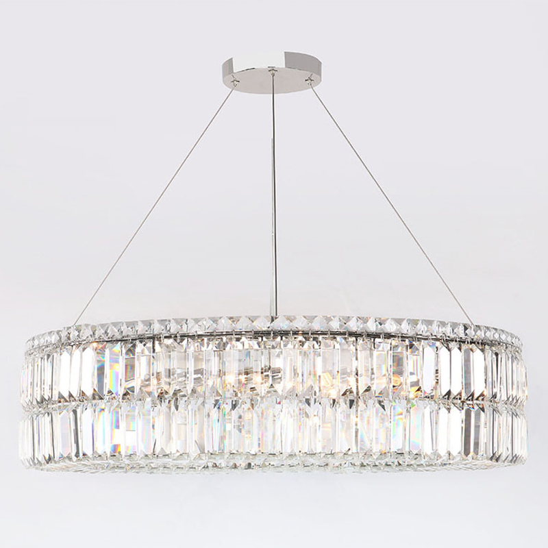 Люстра Darleen Crystal Nickel Chandelier 17 Никель Прозрачный (Transparent) в Саратове | Loft Concept 