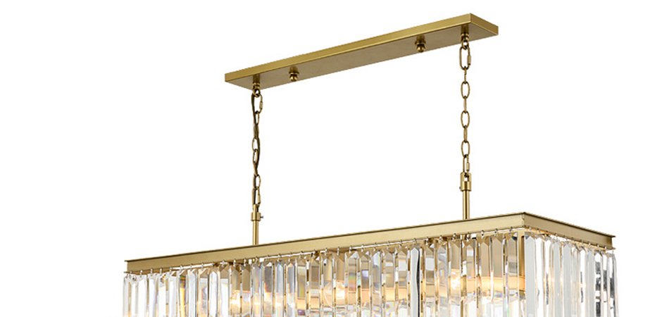 Люстра Odeon Clear Gold Square Chandelier - фото №1
