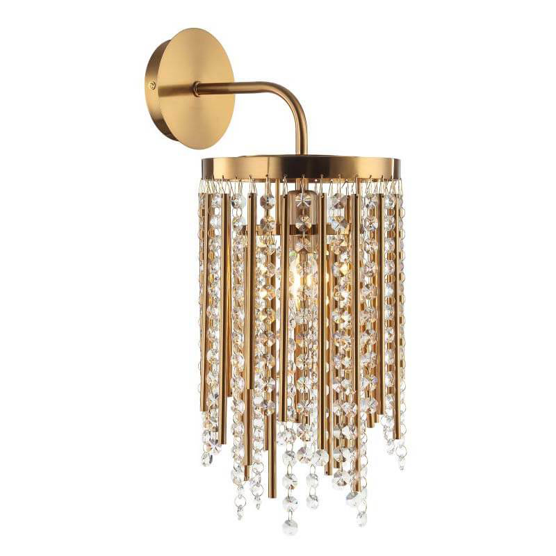 Бра Crystal Wind Chimes Bronze Wall Lamp Бронза Прозрачный в Саратове | Loft Concept 