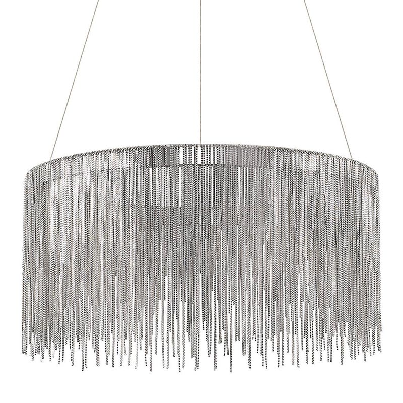 Люстра Atlantis Chain Chandelier Round Chrome Хром в Саратове | Loft Concept 