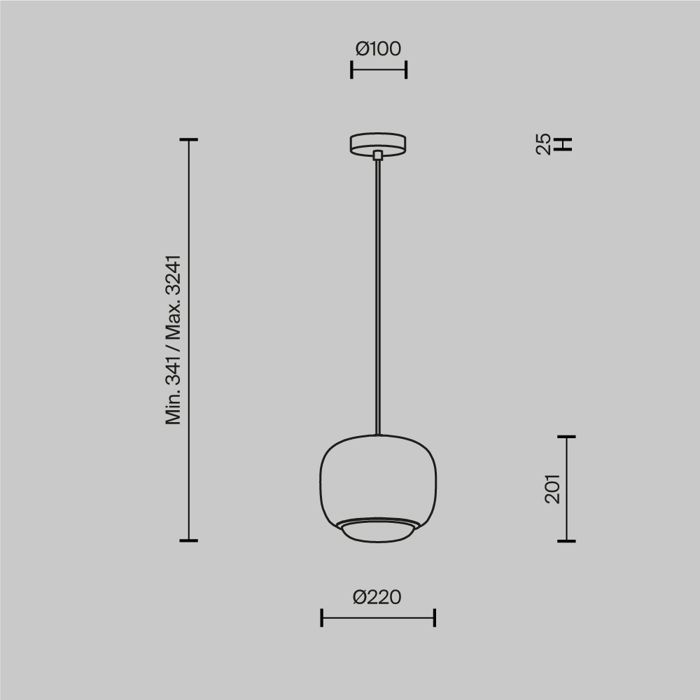 Подвесной светильник Brio Черный 3000К 12Вт в Саратове