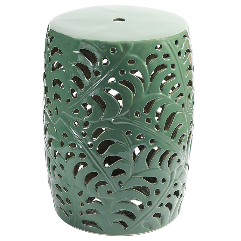 Керамический табурет Green Leaves Ceramic Stool Зеленый шалфей Керамический табурет Green Leaves Ceramic Stool Зеленый шалфей в Саратове | Loft Concept