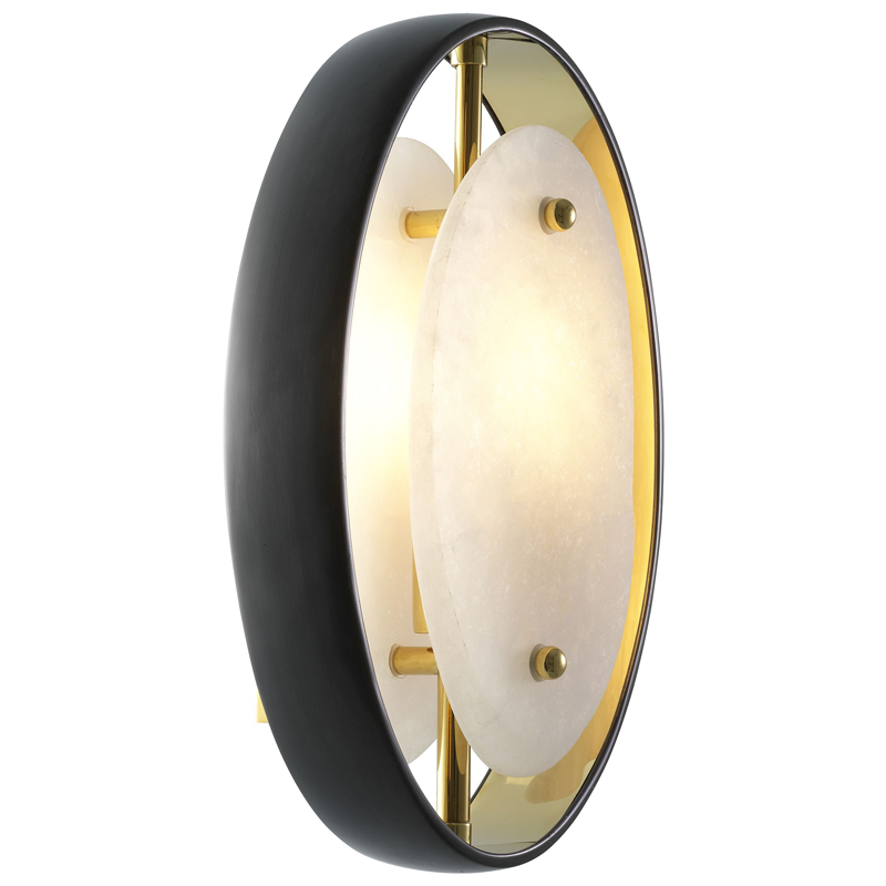 Бра Eichholtz Wall Lamp Trissoni Глянцевое золото Прозрачный Белый Бра Eichholtz Wall Lamp Trissoni Глянцевое золото Прозрачный Белый в Саратове | Loft Concept