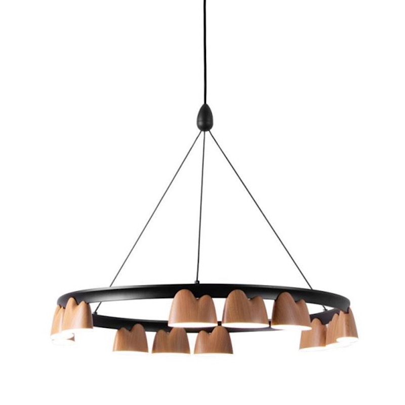 Люстра Collection Wooden Eco Light  Черный матовый Прозрачный в Саратове | Loft Concept 