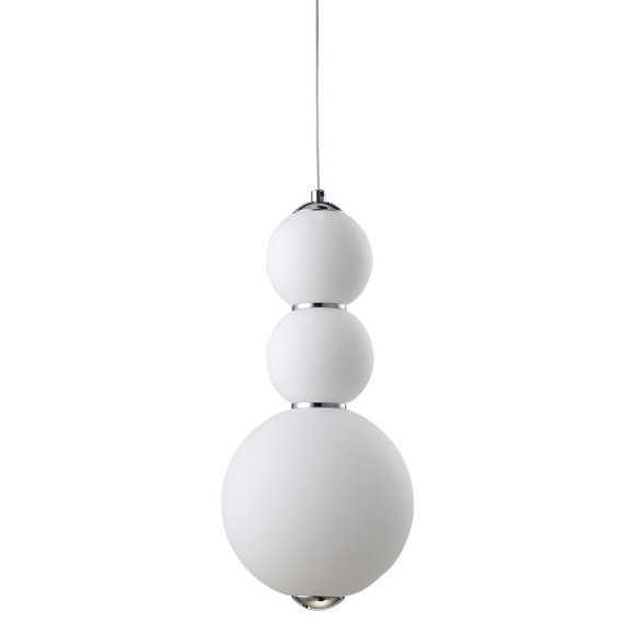 Люстра PEARLS Suspension Pendant Lamp D Белый Хром Люстра PEARLS Suspension Pendant Lamp D Белый Хром в Саратове | Loft Concept