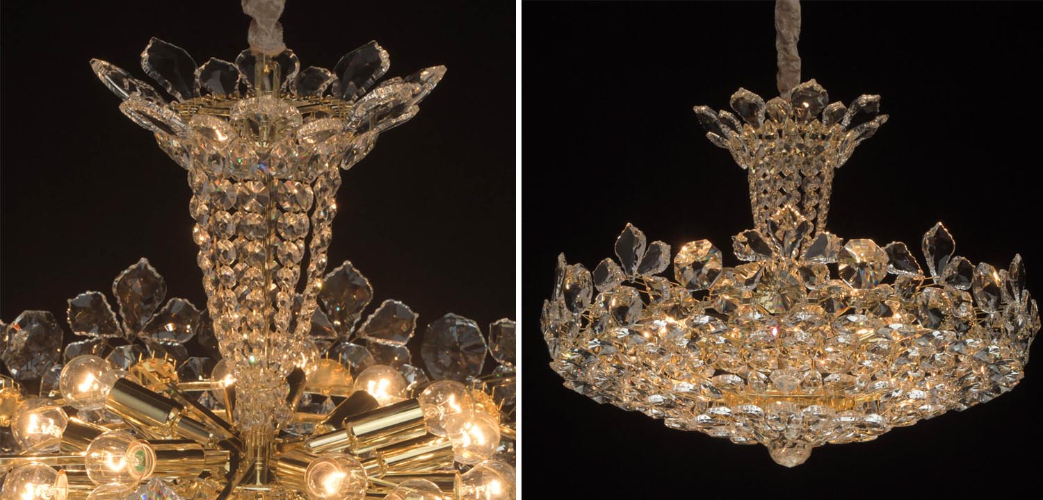 Люстра Griselda Crystal Chandelier gold - фото