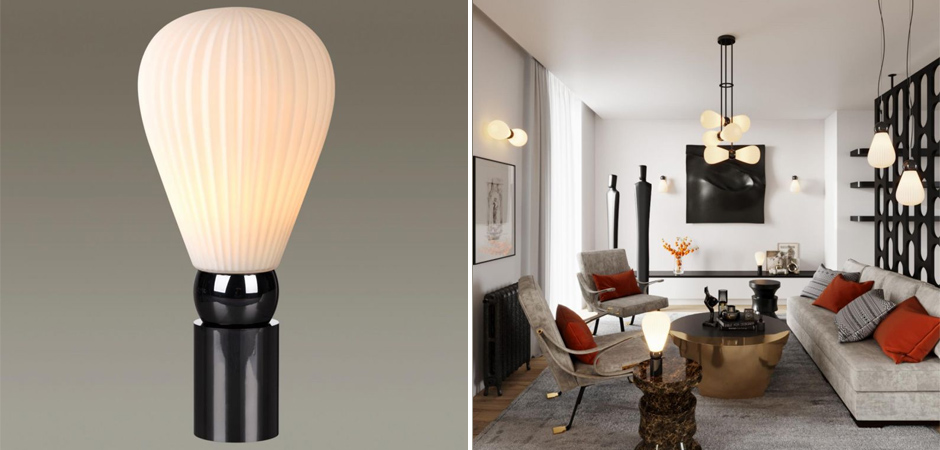 Настольная Лампа Cappadocia Черно-белая Настольная Лампа Cappadocia Черно-белая - Loft-Concept в Саратове