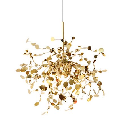 Люстра Terzani Argent Suspension Pendant lamp 40 Gold Глянцевое золото в Саратове | Loft Concept 