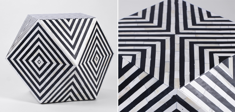 Табурет Geometric Cube Table Инкрустация кость Табурет Geometric Cube Table Инкрустация кость - Loft-Concept в Саратове