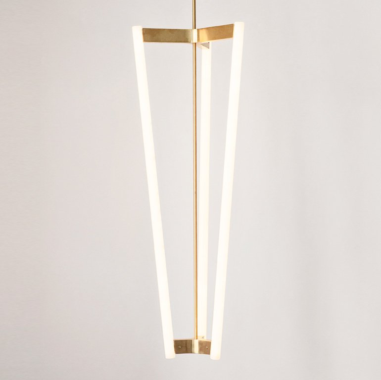 Люстра Michael Anastassiades TUBE CHANDELIER Латунь Белый в Саратове | Loft Concept 