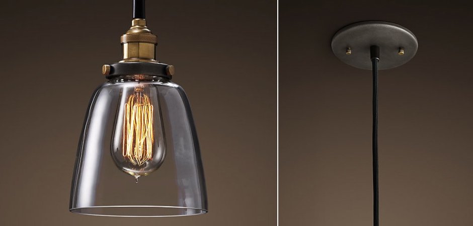 Подвесной светильник Loft Clear Glass Cloche Подвесной светильник Loft Clear Glass Cloche - Loft-Concept в Саратове