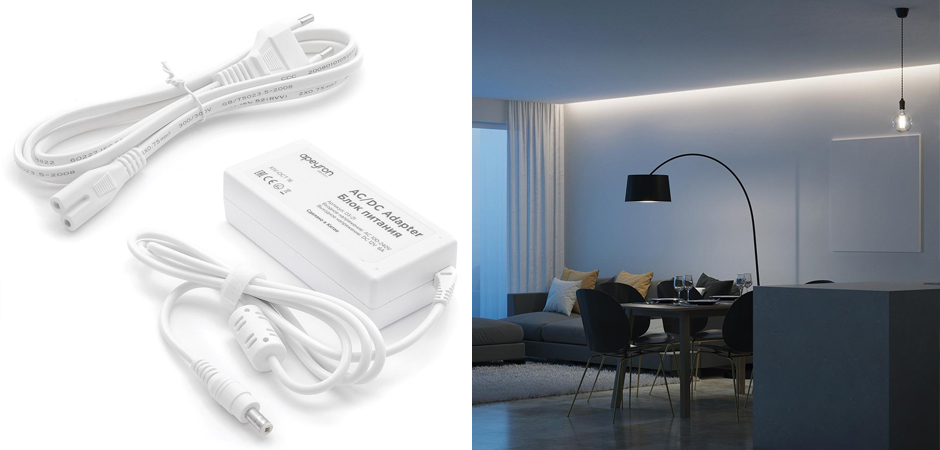 Комплект светодиодной ленты 14,4W/m 60LED/m 5050SMD холодный белый 1M Комплект светодиодной ленты 14,4W/m 60LED/m 5050SMD холодный белый 1M - Loft-Concept в Саратове