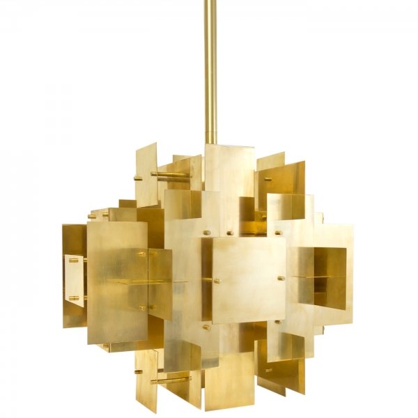 Люстра Jonathan Adler PUZZLE CHANDELIER Латунь в Саратове | Loft Concept 