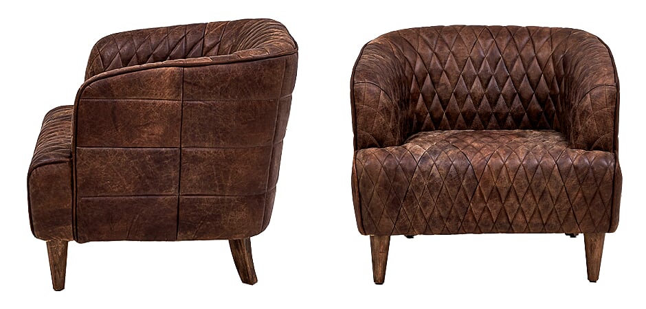 Philadelphia Armchair Кресло из Коричневой Винтажной Кожи Philadelphia Armchair Кресло из Коричневой Винтажной Кожи - Loft-Concept в Саратове
