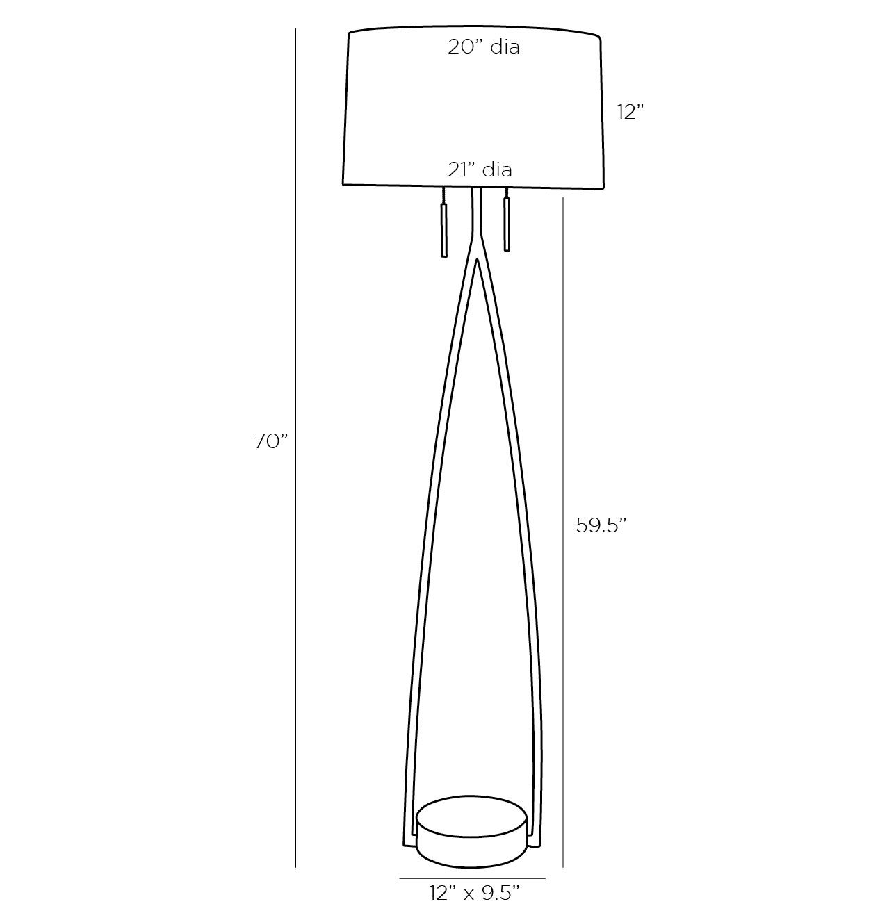 Торшер Arteriors KENNA FLOOR LAMP в Саратове