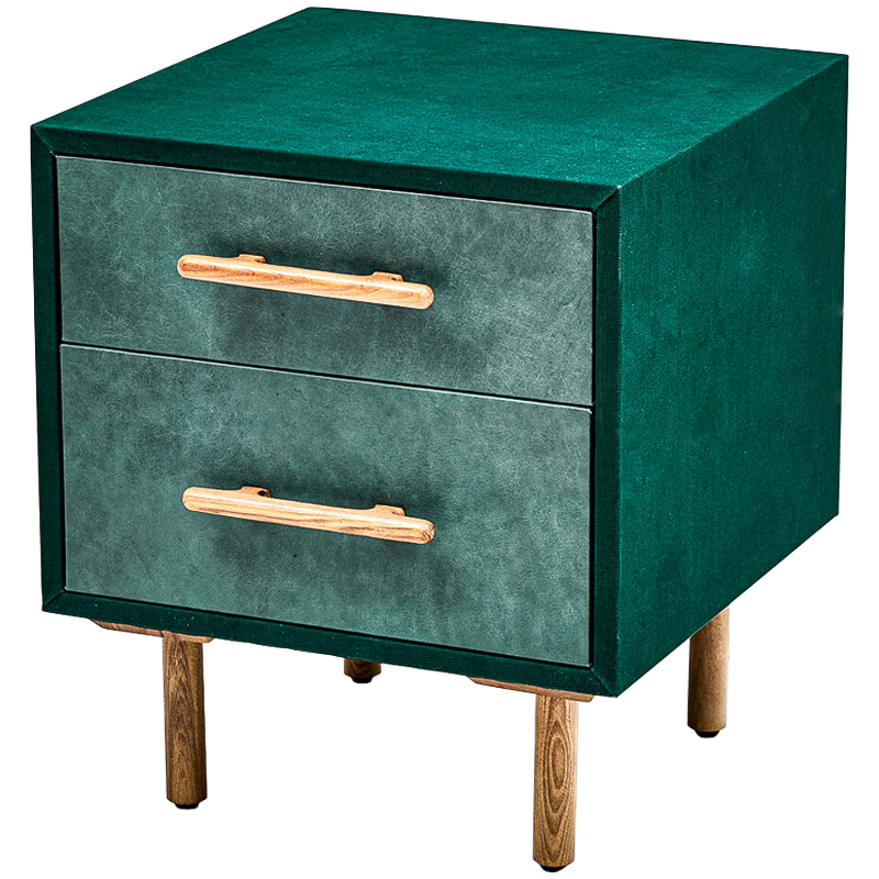 Тумба Smoky Green Nightstand Изумрудный Древесина в Саратове | Loft Concept 