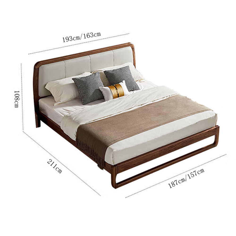 Кровать двуспальная с деревянным каркасом и мягким изголовьем Walnut Bed Кровать двуспальная с деревянным каркасом и мягким изголовьем Walnut Bed в Саратове