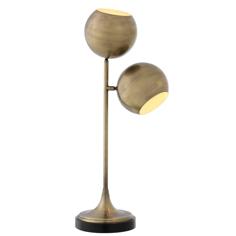 Настольная лампа Eichholtz Table Lamp Compton brass Латунь Античная полированная Черный в Саратове | Loft Concept 