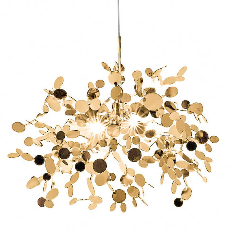 Люстра Terzani Argent Suspension Gold Pendant Lamp 85 Золотой в Саратове | Loft Concept 