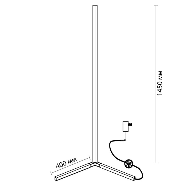 Торшер Trumpet Tube Black Angled в Саратове