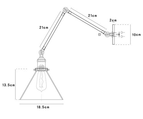 Бра Gloce Cone Shade Loft Industrial Red в Саратове