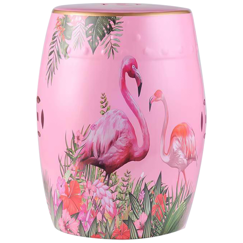 Керамический табурет Flamingo Tropical Animal Ceramic Stool Pink Розовый Зеленый Керамический табурет Flamingo Tropical Animal Ceramic Stool Pink Розовый Зеленый в Саратове | Loft Concept