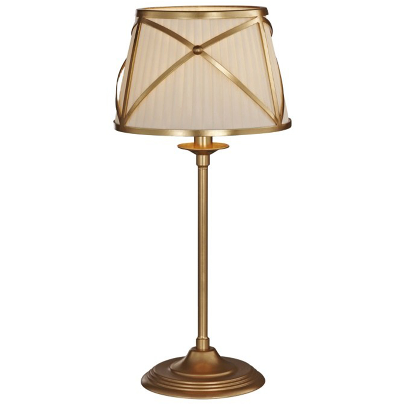 Настольная лампа с абажуром Provence Lampshade Light Gold Table Lamp Золотой Бежевый в Саратове | Loft Concept 