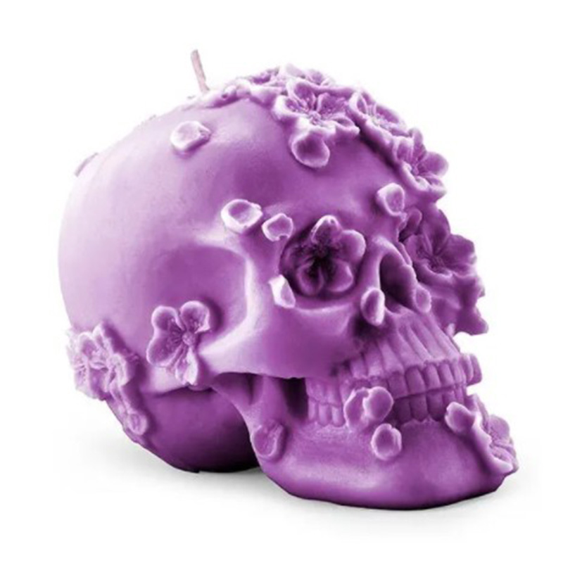 Свеча Purple Flowers Skull Пурпурный в Саратове | Loft Concept 