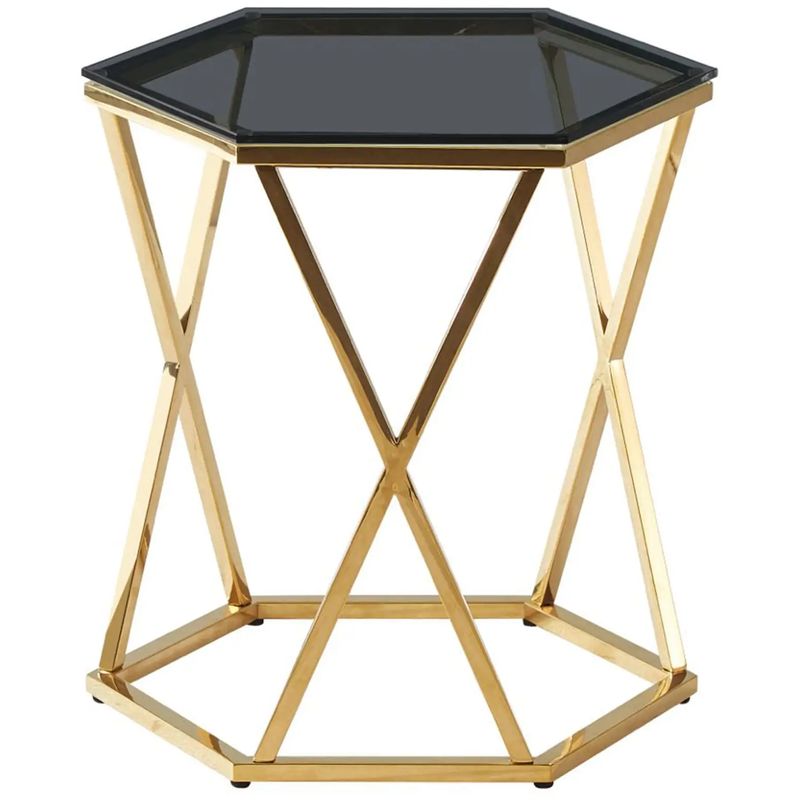 Столик кофейный Ormando Collection Gold №2 Глянцевое золото Стекло Смок Столик кофейный Ormando Collection Gold №2 Глянцевое золото Стекло Смок в Саратове | Loft Concept