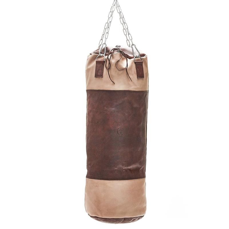 Боксерская груша BROWN LEATHER HEAVY PUNCHING BAG Коричневый Бежевый в Саратове | Loft Concept 